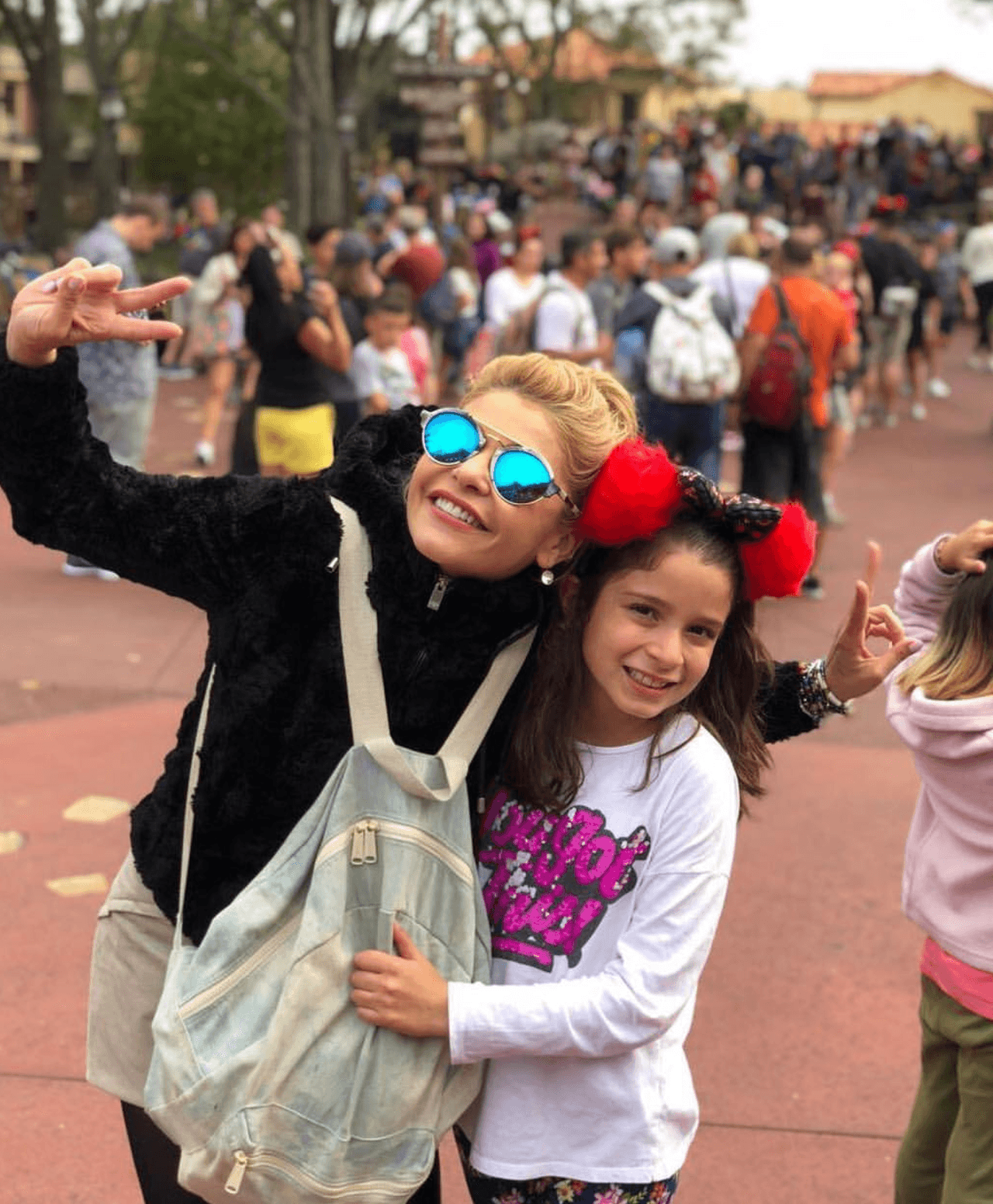 María Itatí, de 9 años, fue la más feliz en el viaje, pues estar con sus hermanos grandes y su mamá es algo que la llena en el alma. La pequeña no perdió la oportunidad de tomarse la foto del recuerdo.