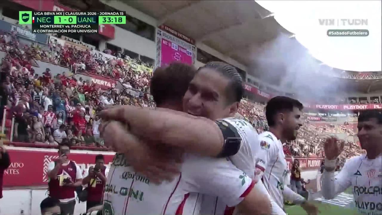 ¡Gool del Necaxa! Remate de cabeza de Badaloni, imposible para Nahuel