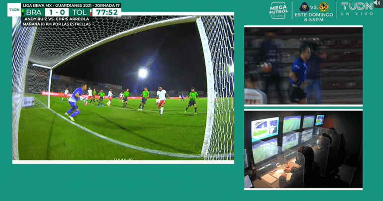 El susto para los Bravos llegó al 78’, cuando Alexis Canelo anotó el empate, pero lo metió con la mano y el Var le dijo que no.