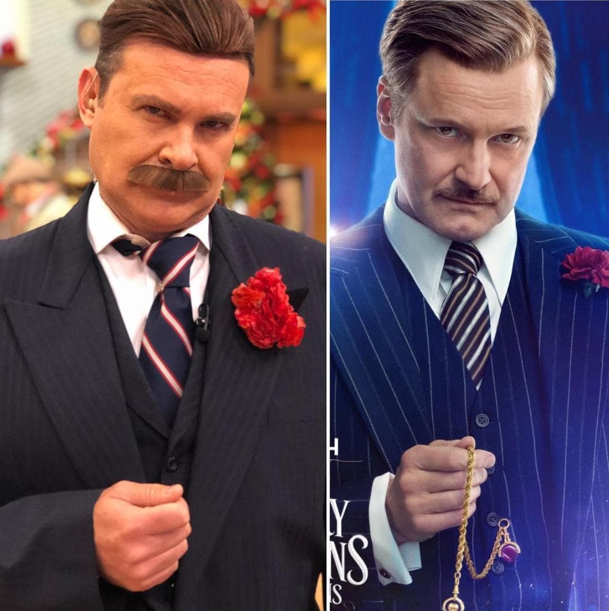 Alan Tacher tampoco se quedó atrás, ¿qué tal luce como William Weatherall Wilkins? Colin Firth lo interpreta en la historia.