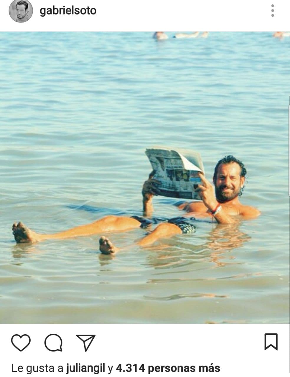 ... Gabriel la imitó y, luego de subirla también a sus redes, su amigo Julián le correspondió con un “me gusta”. 
<br>