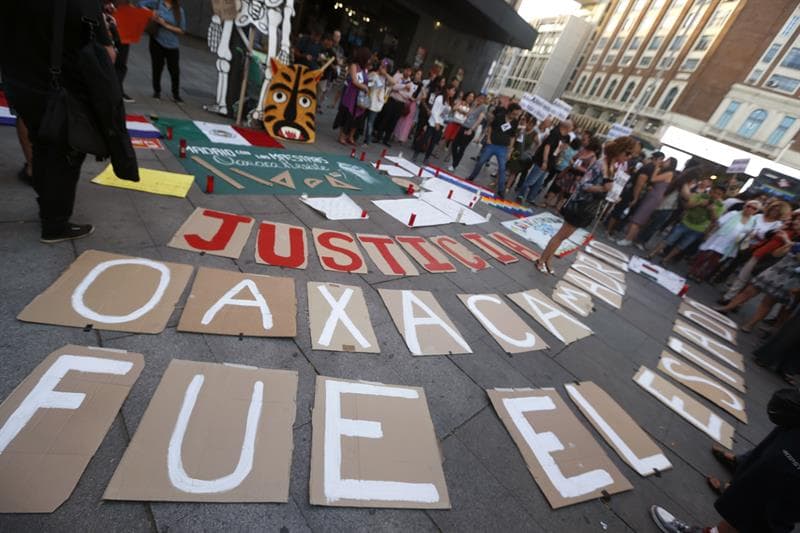 Manifestantes Oaxaca