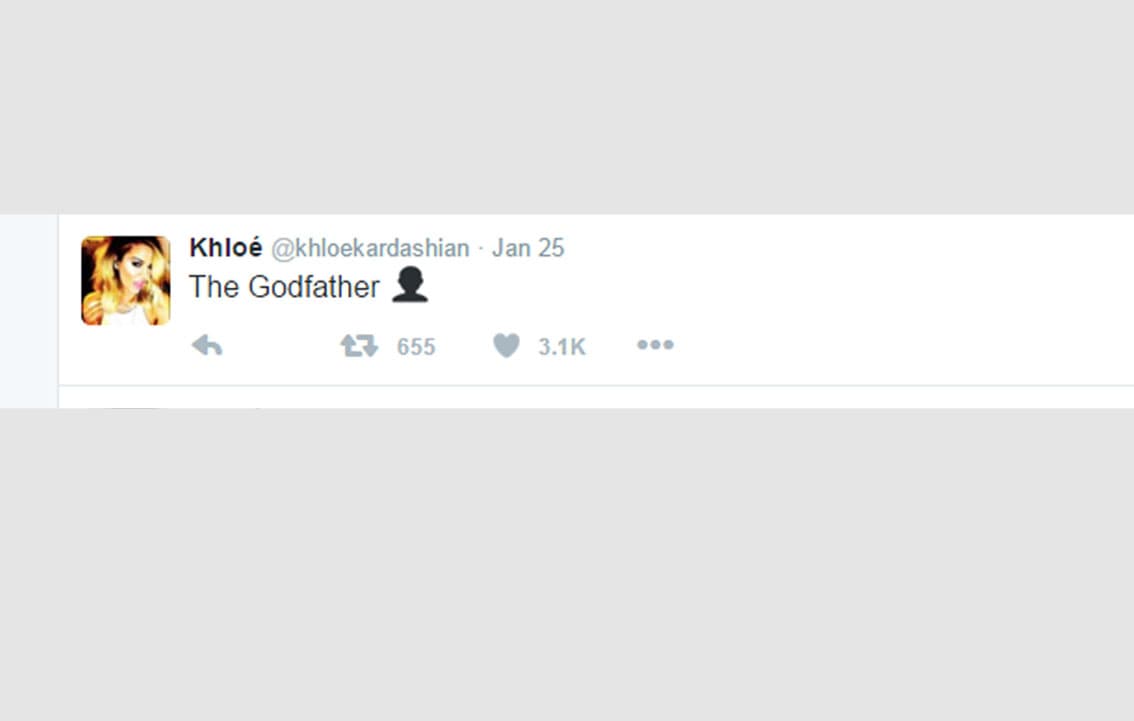 Más tarde aclaró que se trataba de un quote de la cinta 'The Godfather'.