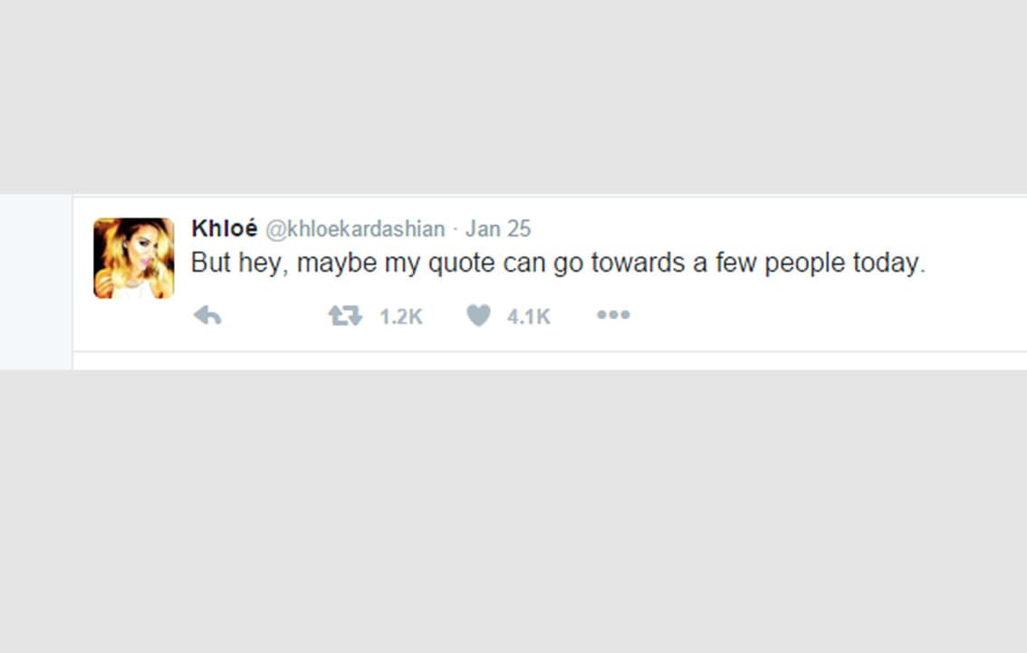 "Pero hey, tal vez mi quote vaya dirigido a algunas personas hoy", expresó la diva.