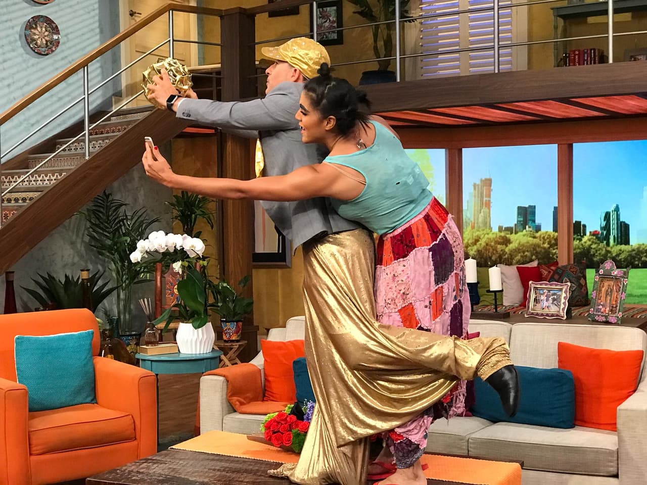 Ahora sí, Mela pudo tomarse la foto que tanto deseaba.