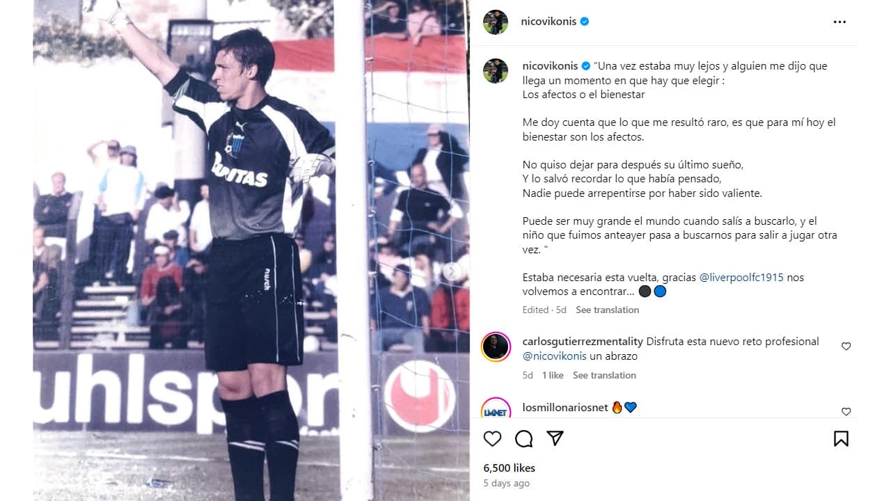 Nico Vikonis regresa a Uruguay.