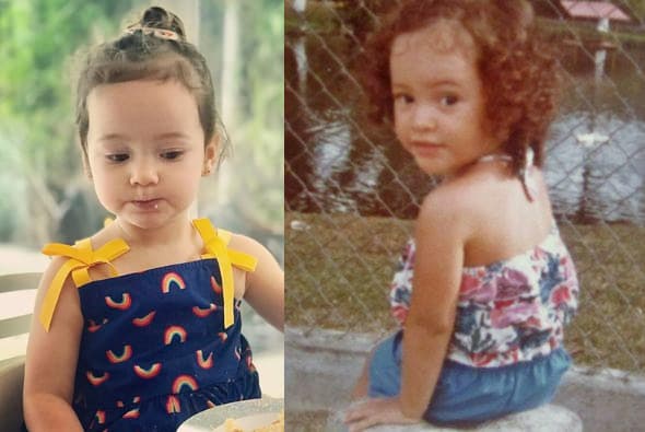 El gran parecido que tienen es indudable. La pequeña Alana heredó mucho de ella.