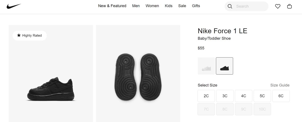 La marca vende ese calzado deportivo, que también tiene una versión en color blanco, en 55 dólares. 
<br>