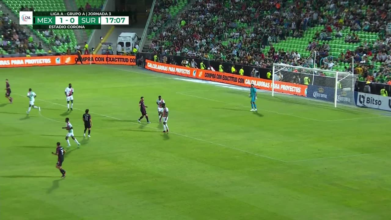 ¡TIRO ATAJADO! disparo por Diego Lainez.