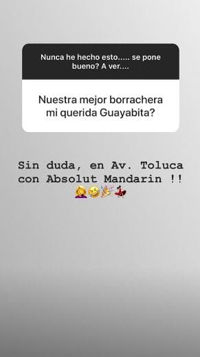 Además, rememoró una de sus mejores borracheras, así como el tipo de bebida que ingirió.