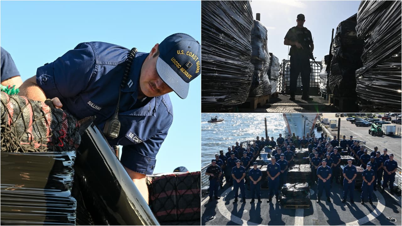 Guardia Costera incauta millonario cargamento de cocaína y lo descarga en Florida