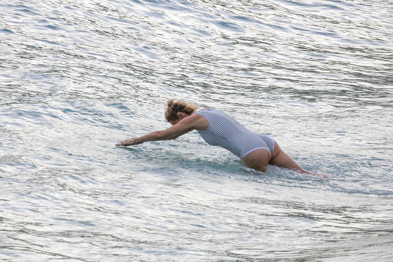 Lista para el clavado.