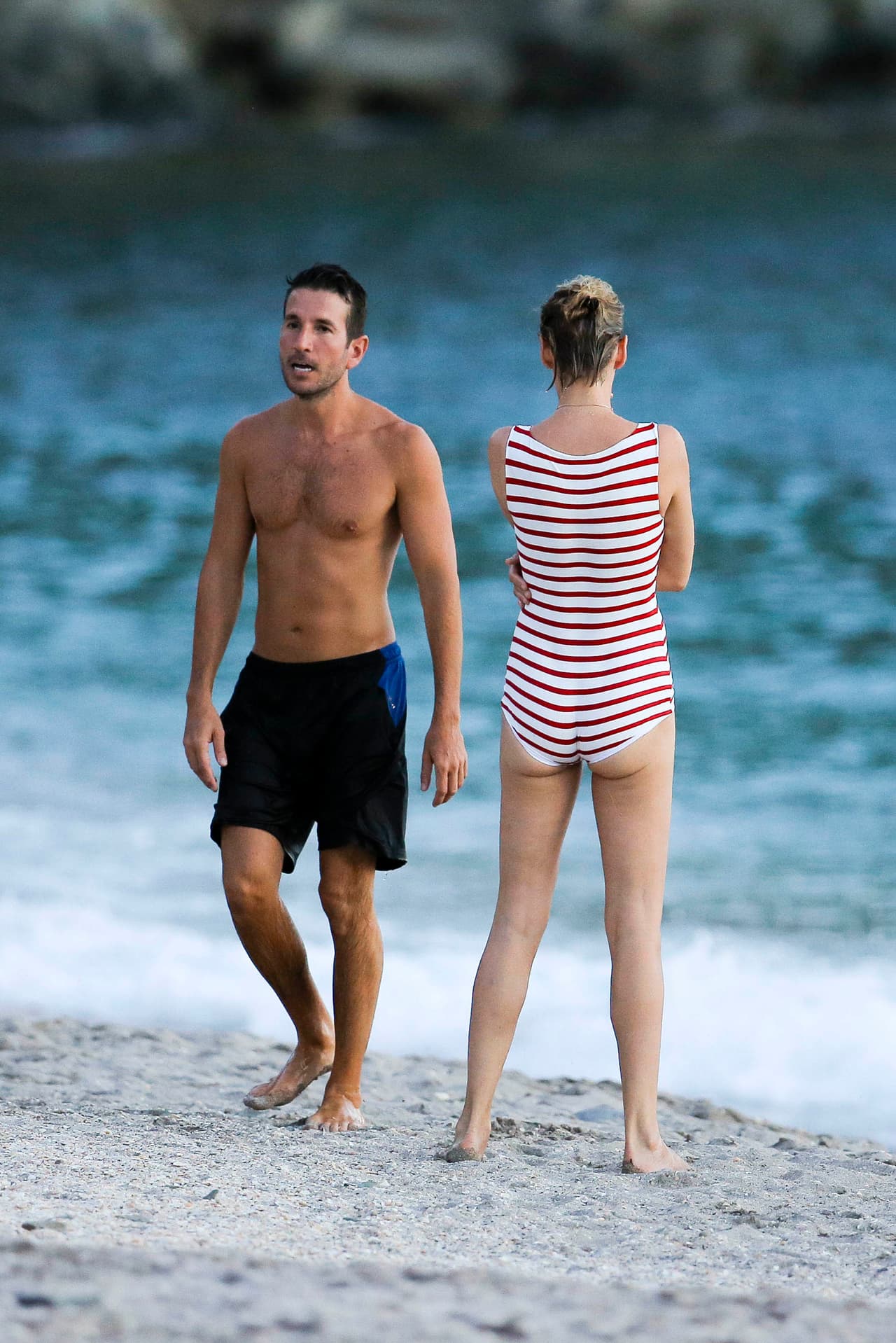 Uma Thurman disfrutaba de sus vacaciones.