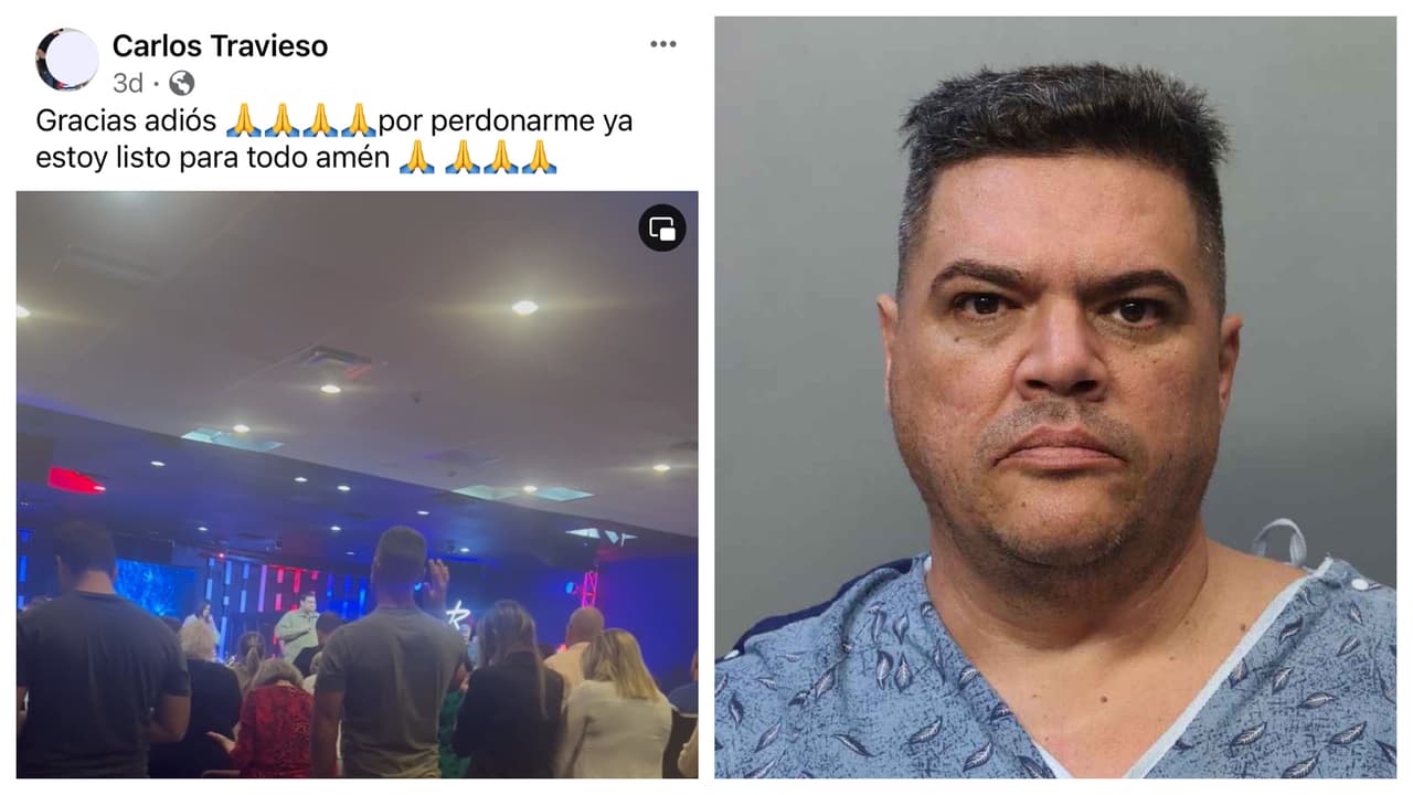 El presunto exnovio de Isbelsy escribió el pasado domingo en una publicación con una foto en la que al parecer hay gente rezando en un templo o iglesia, “Gracias adiós (en el original) por perdonarme, ya estoy listo para todo, amén”.