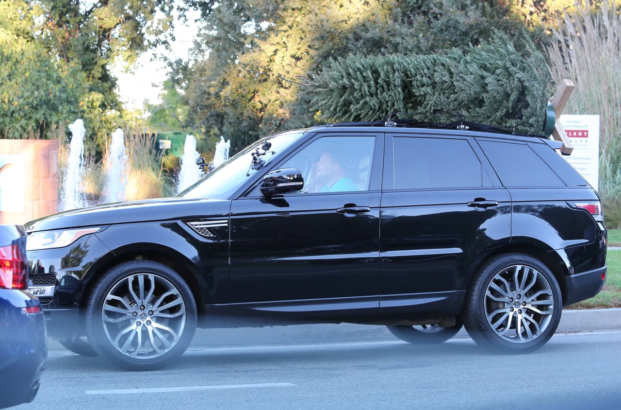 La camioneta en la que viajaron llevaba el arbolito de Navidad encima.