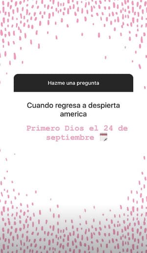 La conductora respondió a preguntas de sus seguidores en Instagram.
