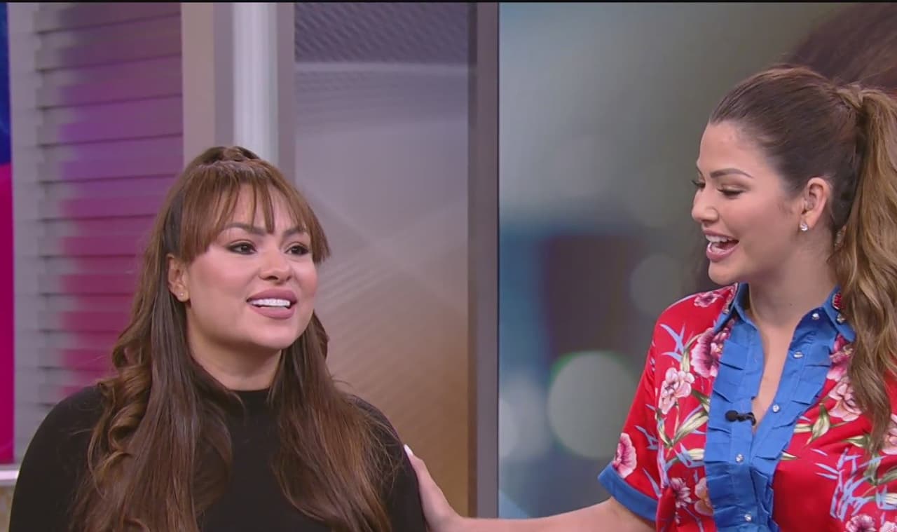 Durante el segmento, la presentadora mexicana pudo reconocer en una de las modelos algunos rasgos físicos parecidos a los de la celebridad.
<br>