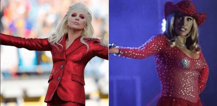 Qué tal, hasta con Laura León la compararon, sólo le faltó el sombrero.