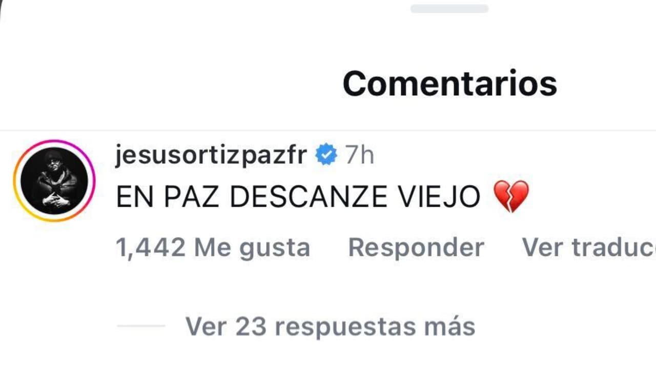 Jesús Ortiz Paz, vocalista y líder de Fuerza Regida, lamentó así la muerte del cantante Chuy Montana.