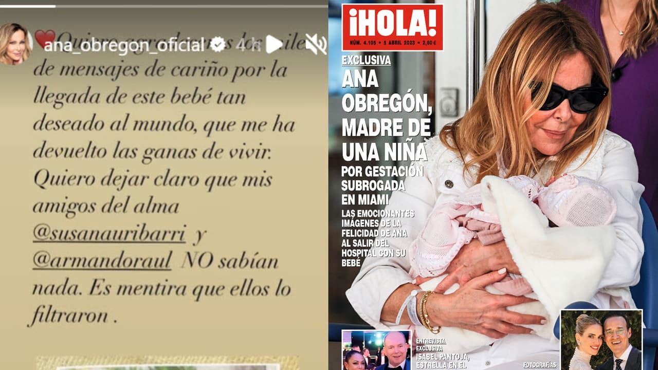 Ana Obregón agradeció los "mensajes de cariño" tras convertirse en madre por gestación subrogada a los 68 años.