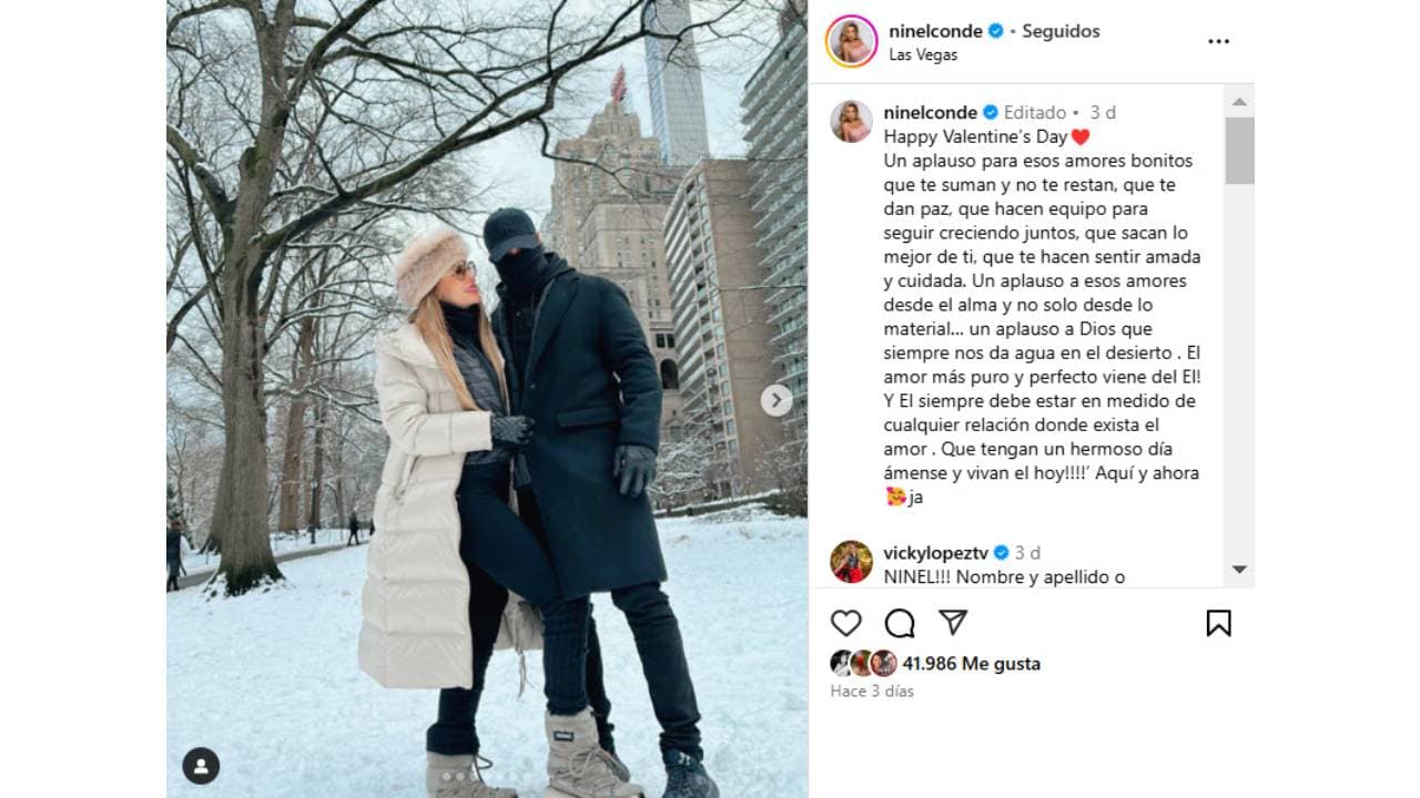 Ninel Conde disfrutó el Día de San Valentín junto a su esposo.