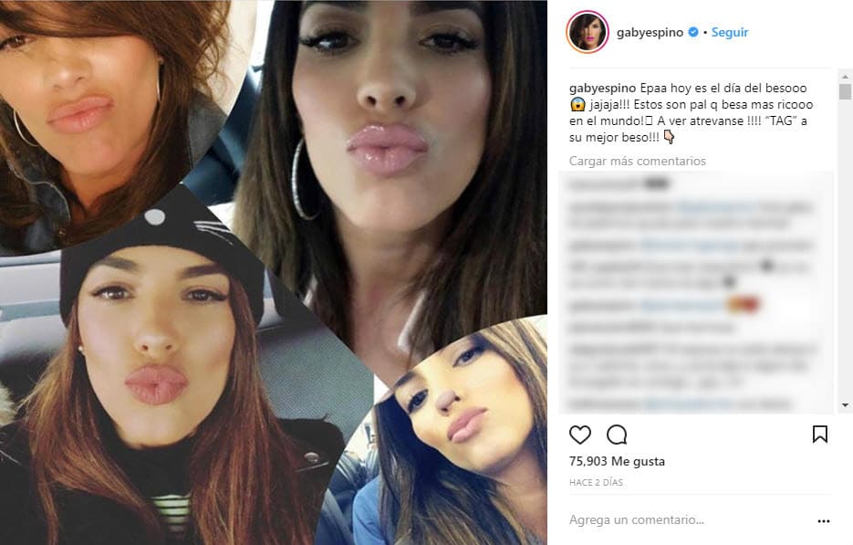 Los rumores sobre su romance se avivaron el pasado 13 de abril, debido a una serie de mensajes que se envió la pareja de famosos a través de Instagram para celebrar el Día Internacional del Beso. 
<b>Gaby</b> publicó un collage de imágenes donde manda besos e invita a mencionar al que mejor los da.