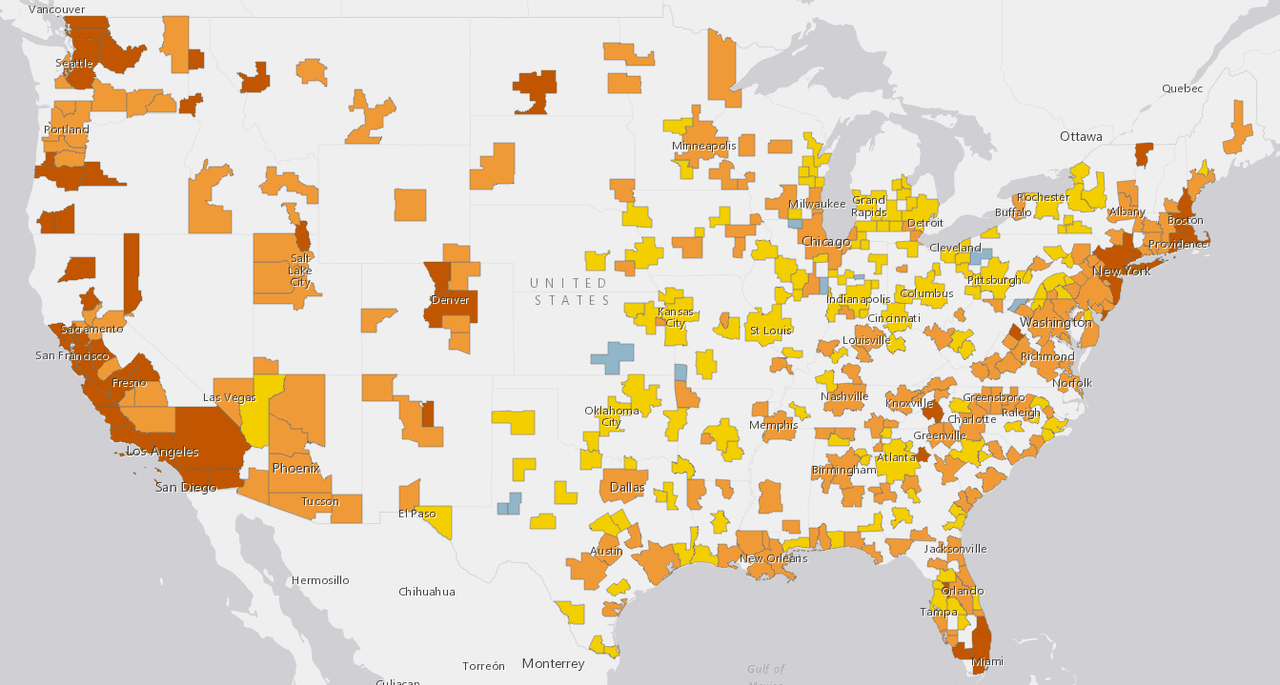 Solo 39% de los inquilinos en EEUU pueden pagar la renta en el lugar donde viven