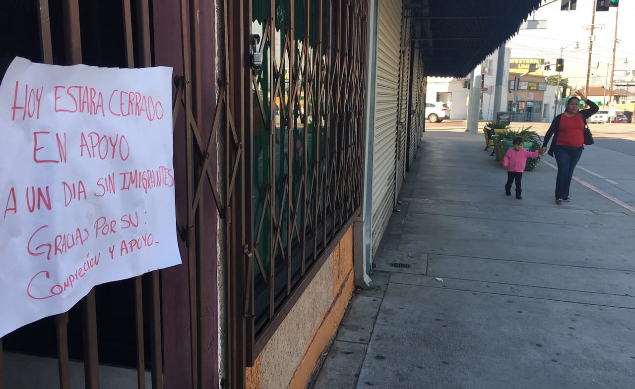 El día sin inmigrantes se hace notar en Los Ángeles