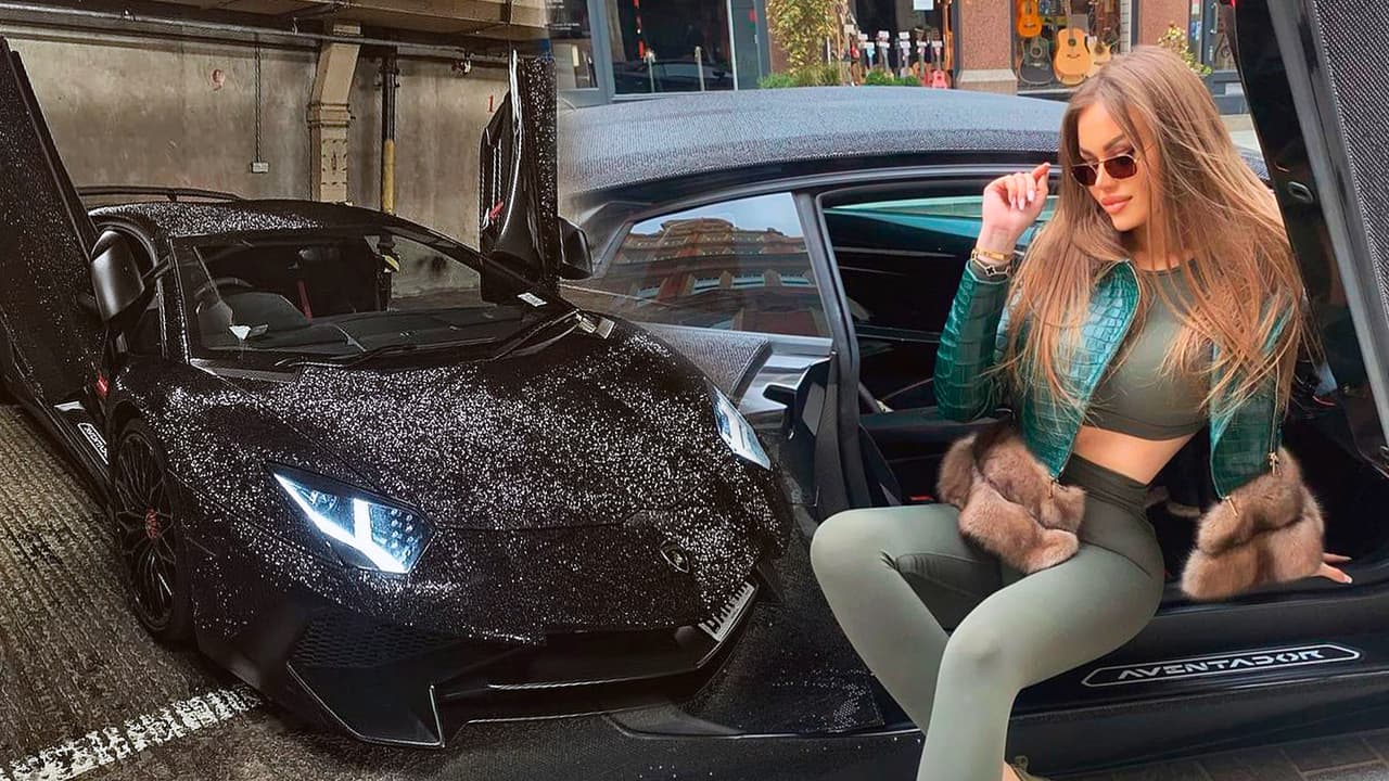 Una influencer decora su Lamborghini con 2 millones de cristales Swarovski