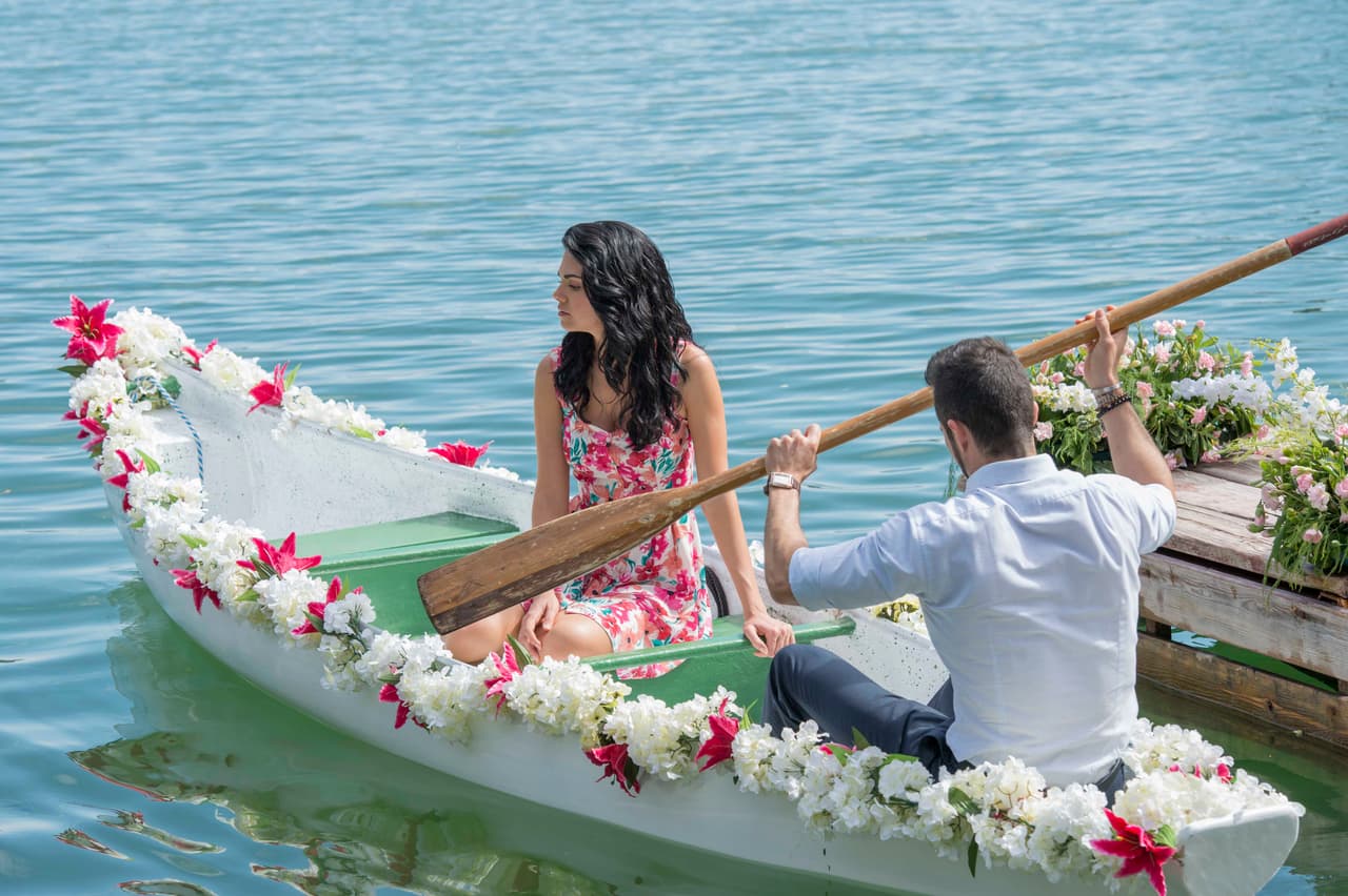 Los protagonistas gozaron del bello paisaje.