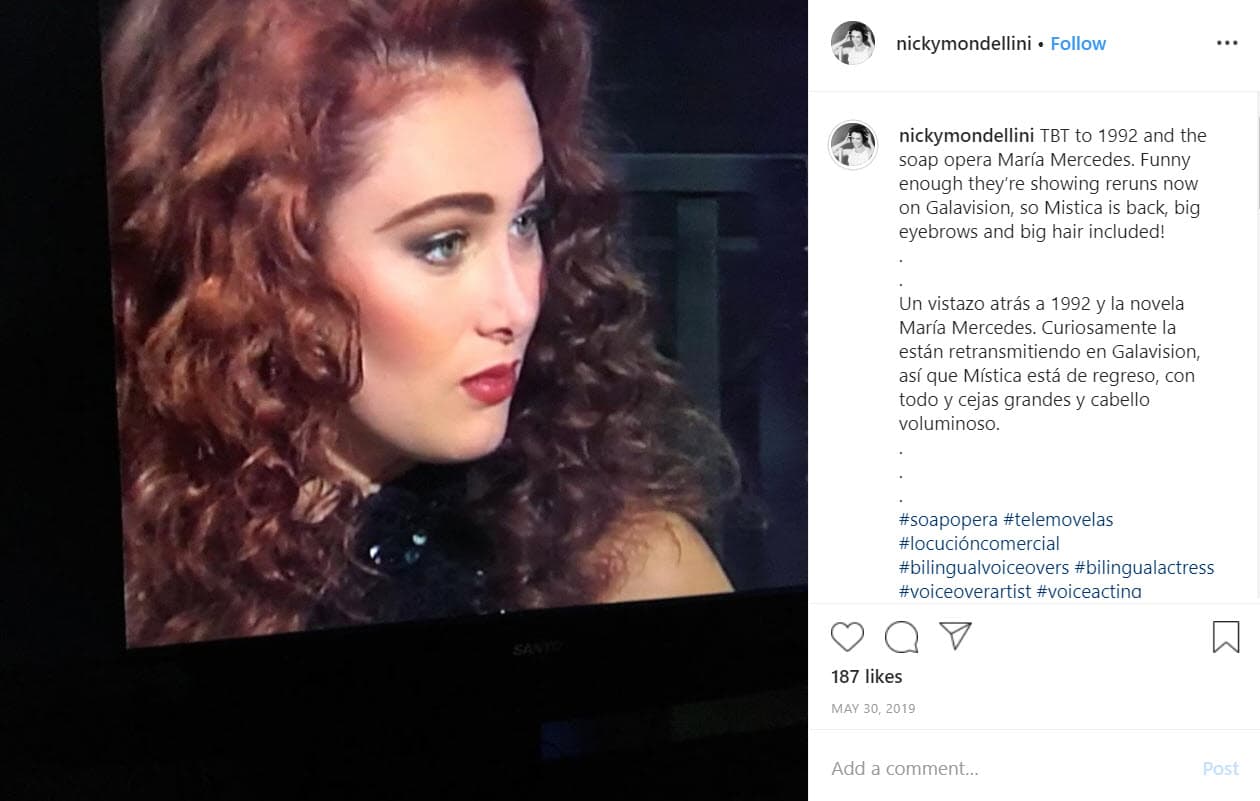 Nicky Mondellini se convirtió en una de las villanas de moda en la década de 1990 gracias a que le hizo la vida imposible a Thalía dentro de la telenovela 'María Mercedes'.
<br>