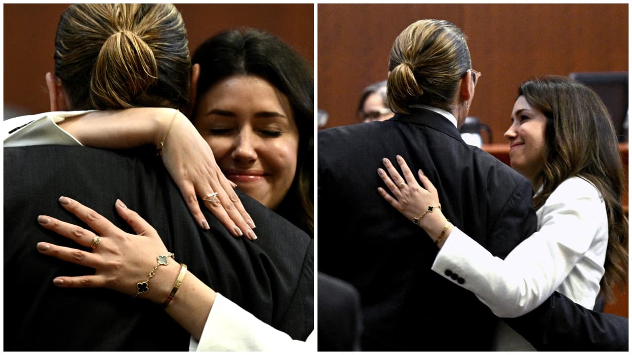 Camille Vásquez le demostró su apoyo y cariño a Johnny Depp en el juicio contra Amber Heard.