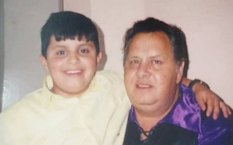 Paco Stanley junto a su hijo Paul.