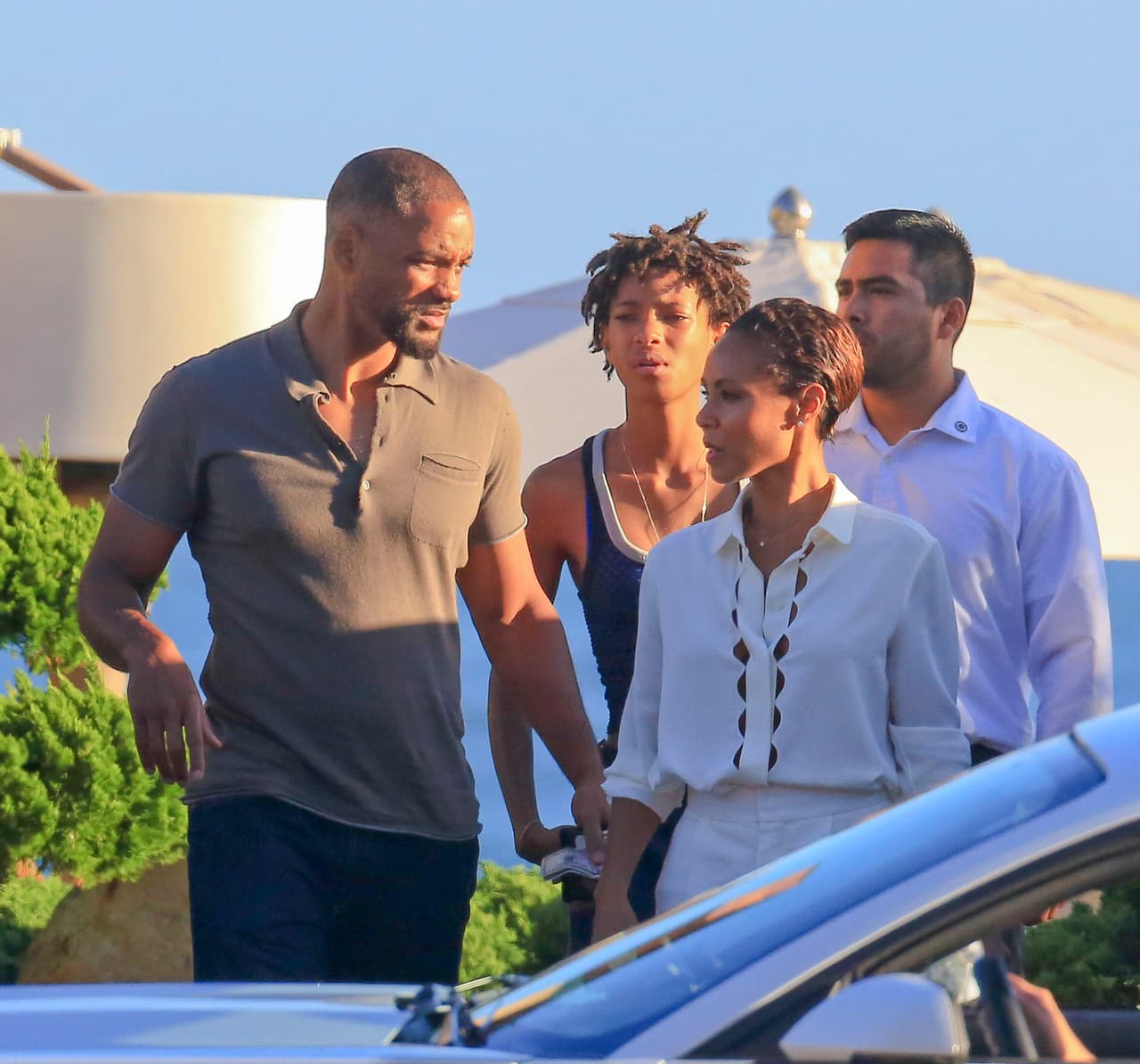 Muy relajados y de buen humor junto a su hija Willow.