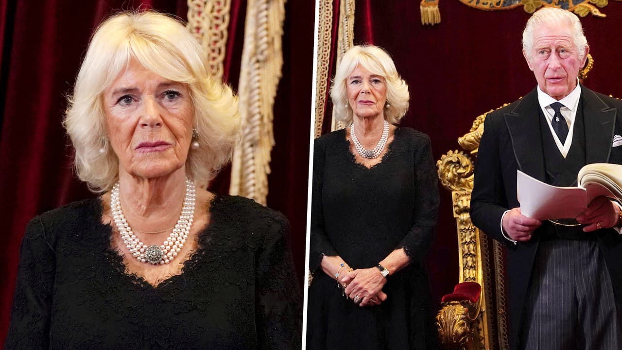 Foto a foto: el primer look de Camilla Parker Bowles en su debut oficial como reina consorte
