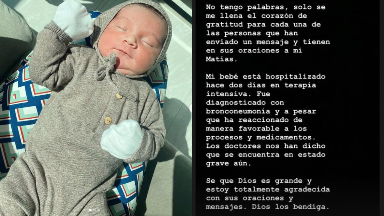 Matías, el bebé de Edén Muñoz, tiene bronconeumonía.