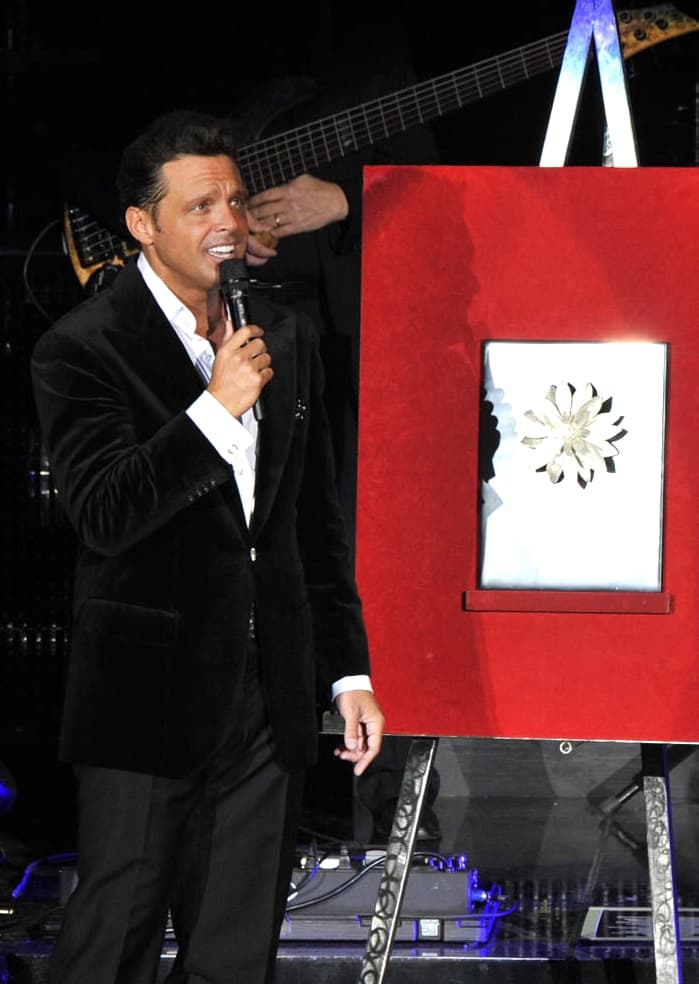 Luis Miguel recibió la "Dalia de Plata", reconocimiento que el Auditorio Nacional le otorgó por sus por 180 presentaciones en este recinto. El cantante dedicó la placa a su público “Estoy lleno de alegría y de agradecimiento porque ustedes han hecho posible esto”. México, 4 de febrero, 2009.