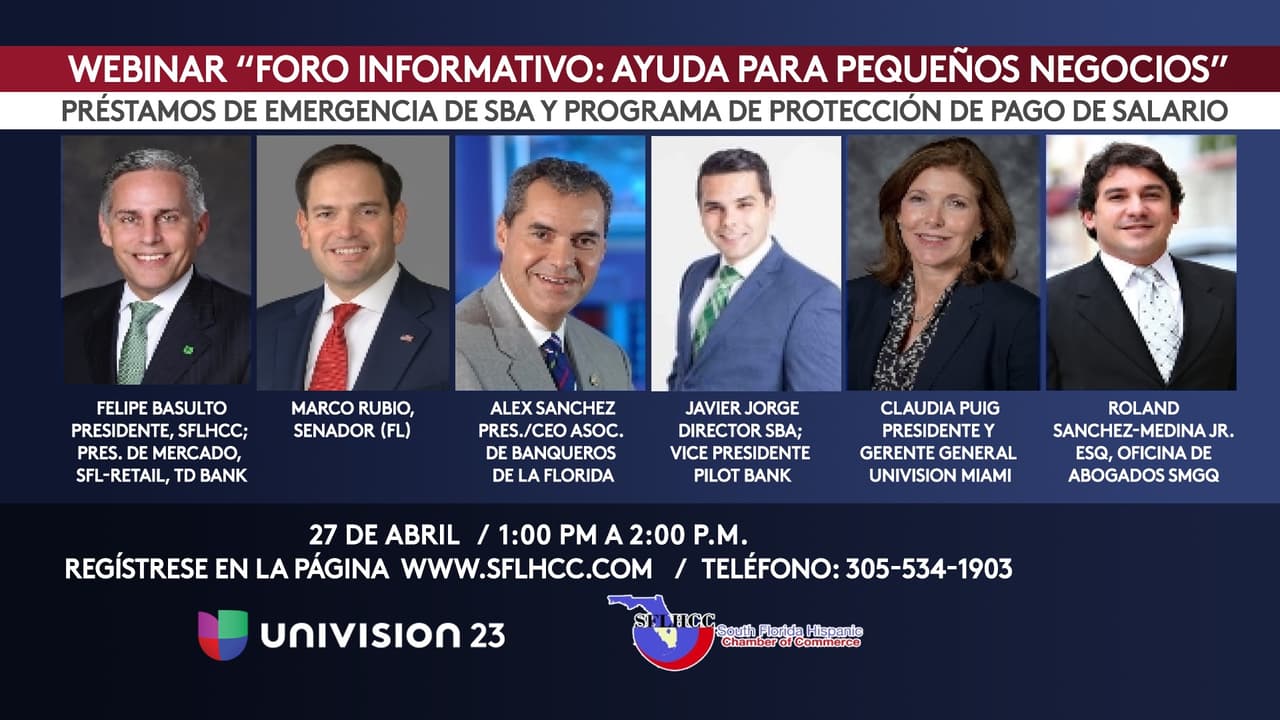 Presentan foro de ayuda a pequeños negocios afectados por el coronavirus en el sur de Florida