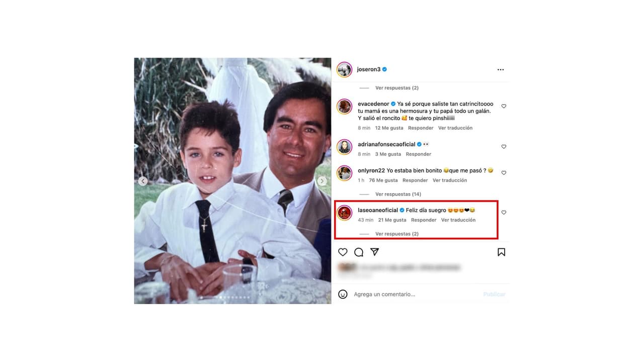 Así felicitó José Ron a su papá en su cumpleaños.