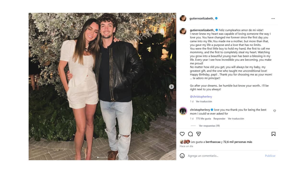 Elizabeth Gutiérrez y su hijo.