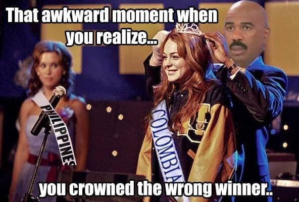 Los memes de la polémica coronación de Miss Universo 2015.