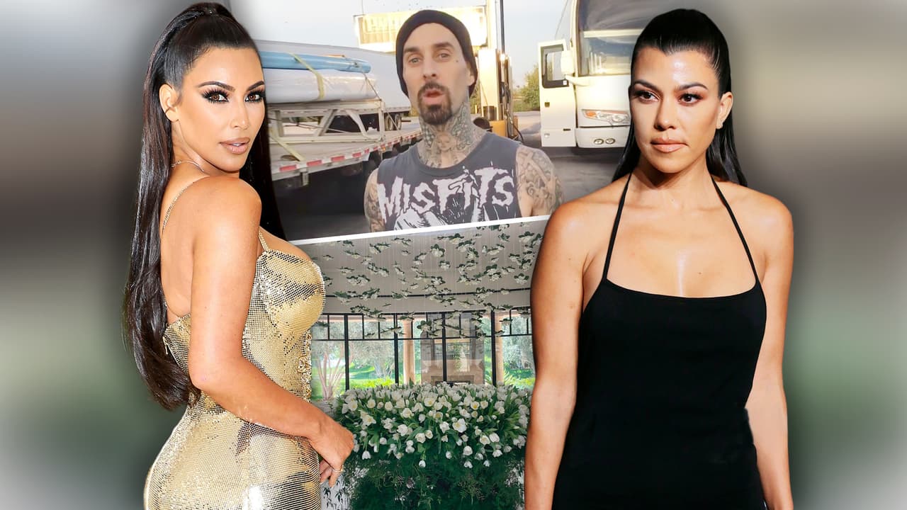 Kim Kardashian nunca había visto un arreglo de flores como el que Travis Barker le regaló a Kourtney