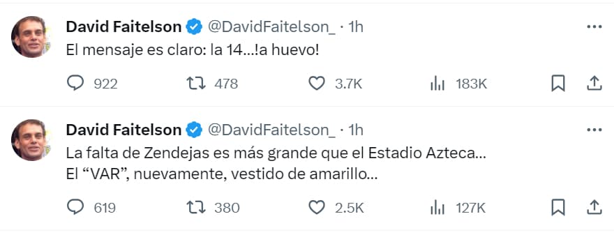 Faitelson explota por arbitraje: "La 14...¡a huevo!"