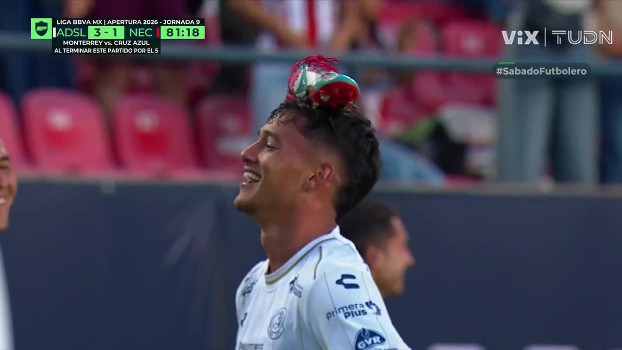 ¡San Luis sentencia el partido! Otro remate de cabeza para el 3-1 de los locales