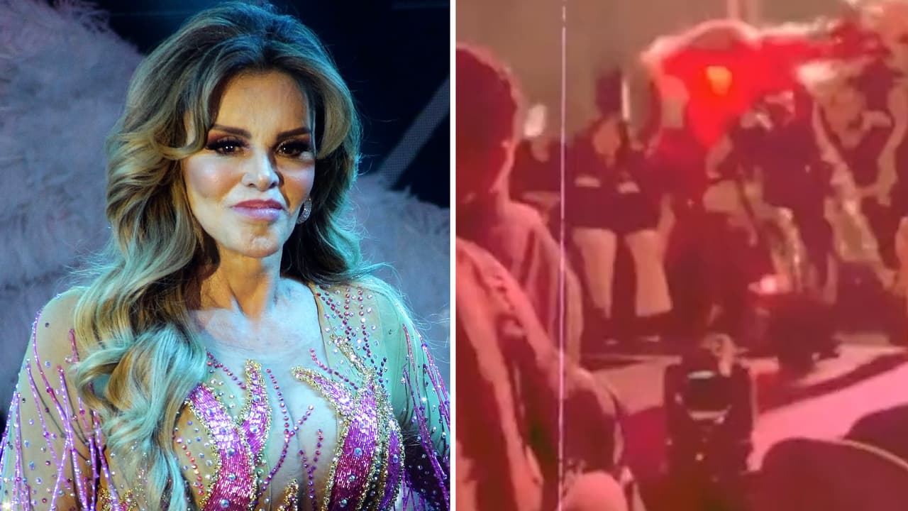 Lucía Méndez sufre tremenda caída en el escenario: video del aparatoso momento