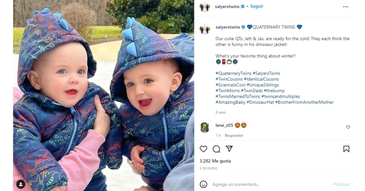 Jett y Jax, hijos de la pareja de gemelos