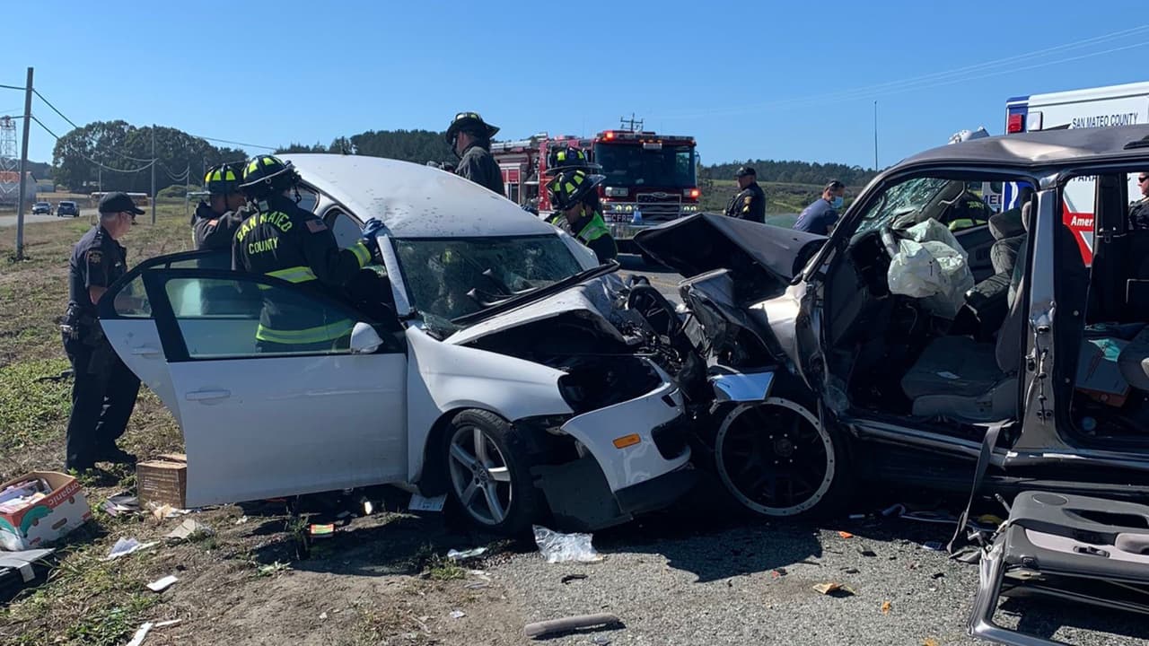 Choque frontal deja tres personas lesionadas en la Autopista 1