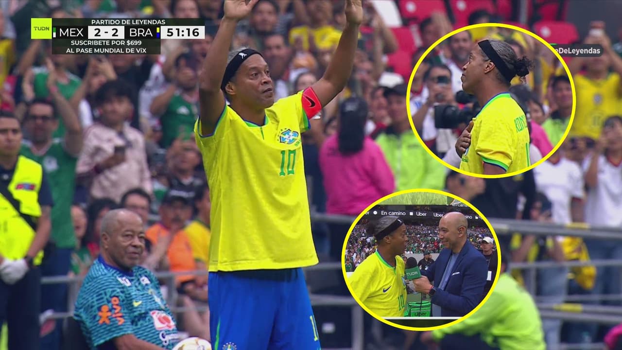 Ronaldinho se rinde ante la ovación del Estadio Banorte