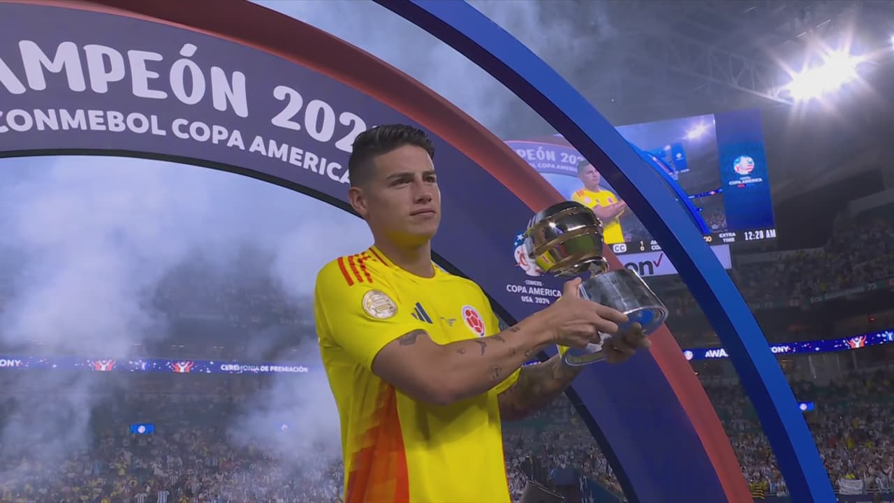 Messi no fue: James Rodríguez recibe el MVP de la Copa América 2024