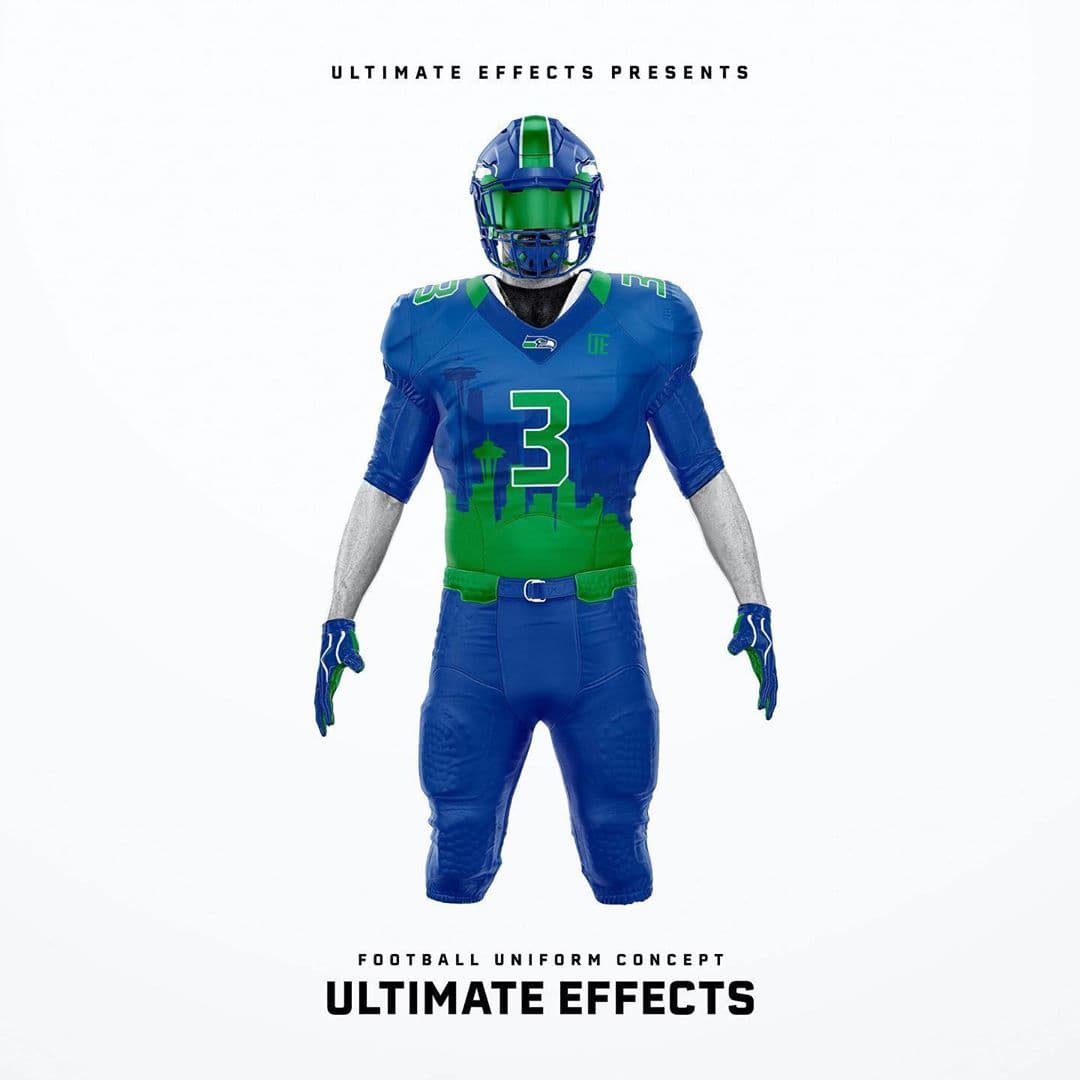 Seattle Seahawks - La cintura luce el 'Seattle Space Needle' que adorna las postales de la bella ciudad.